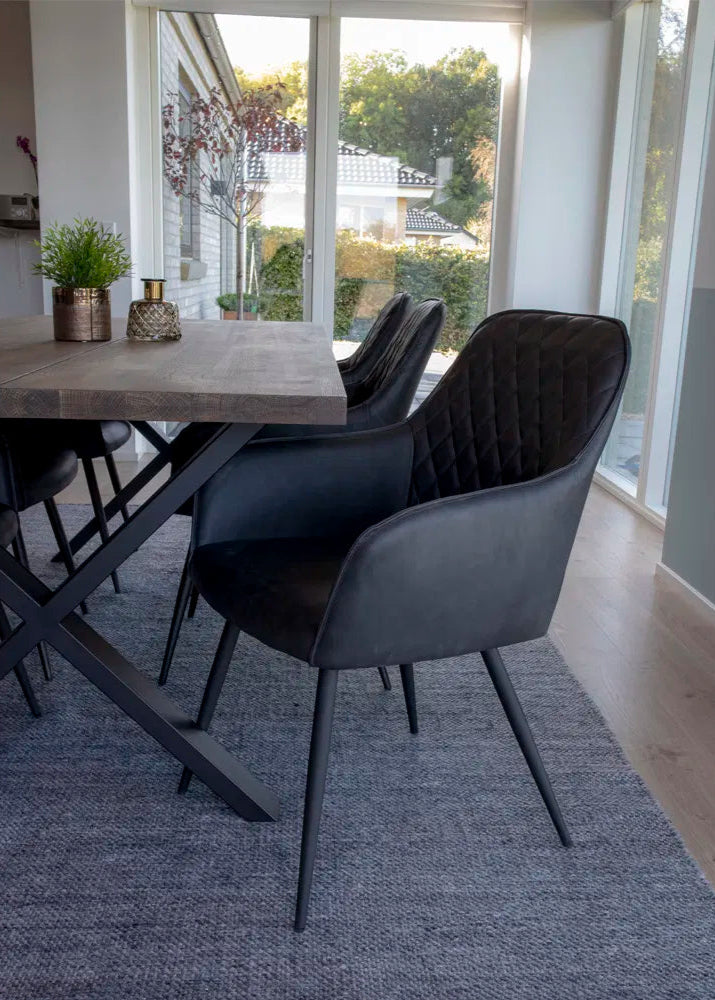 Chaise de salle à manger Harbo (ensemble de 2) gris foncé