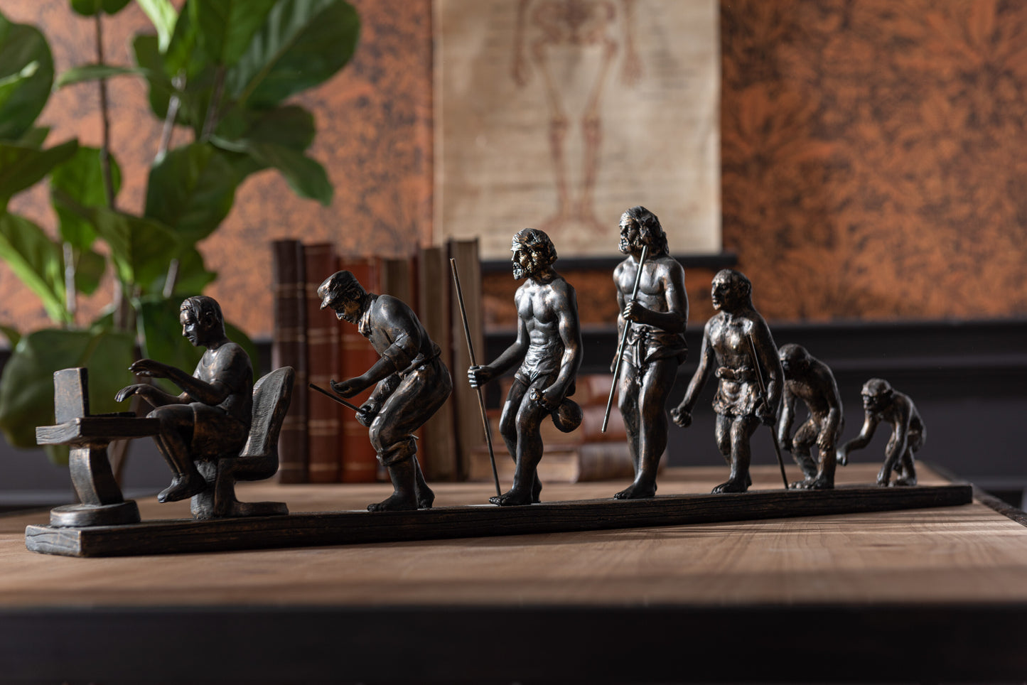 EVOLUTION OF MAN IN RESIN