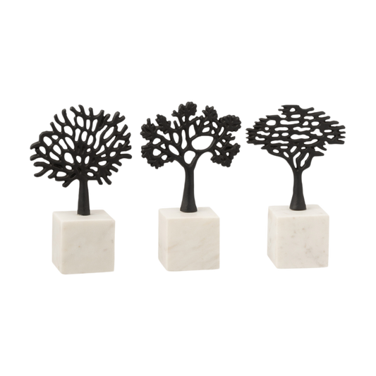 ASSORTIMENT VAN 3 BOOM + ALUMINIUM/MARMER POTEN