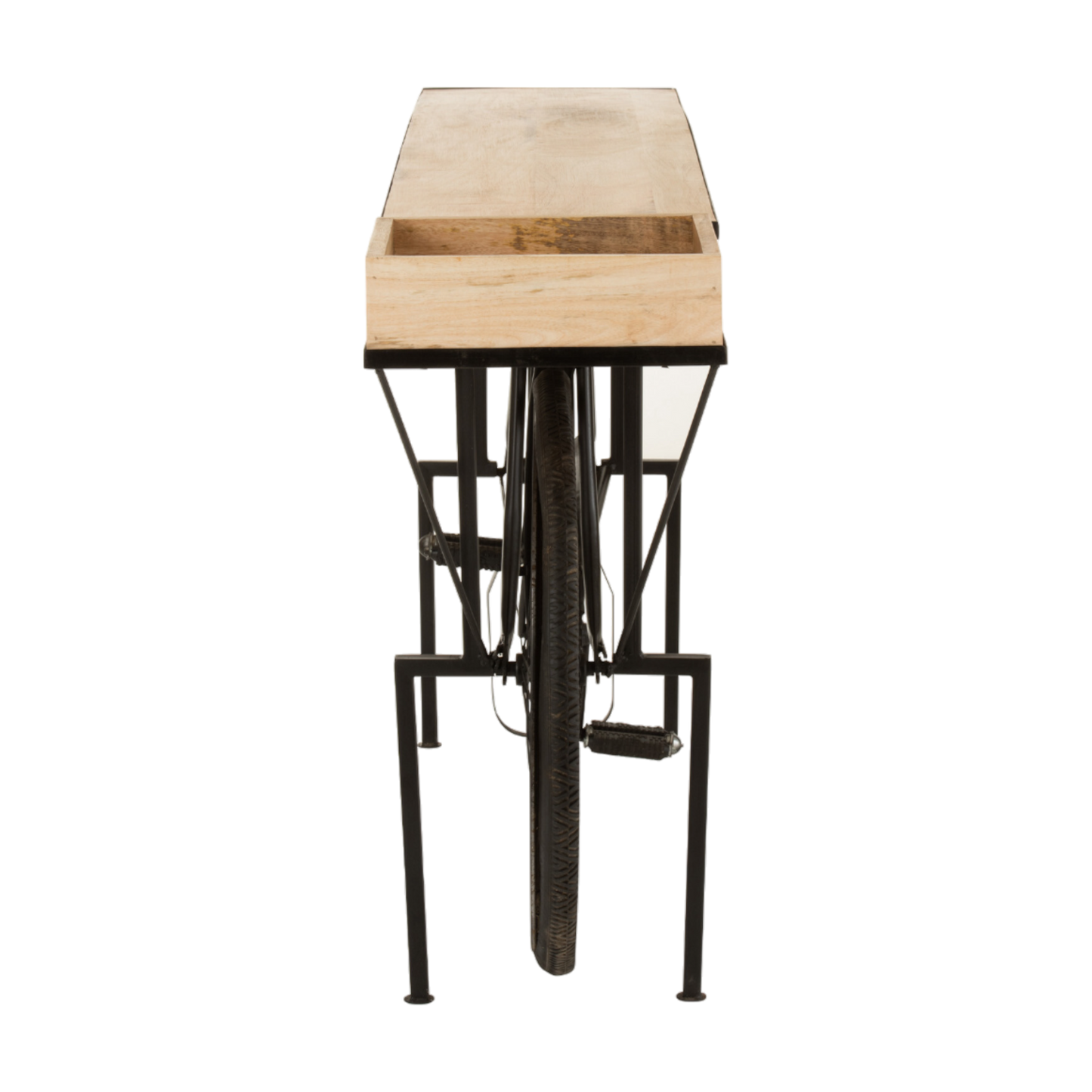 METAL/WOOD BICYCLE CONSOLE