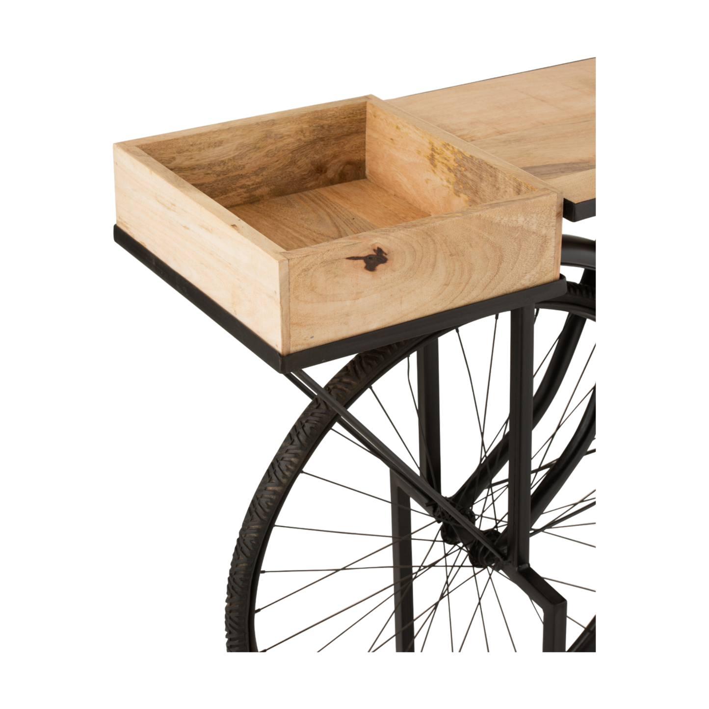 METAL/WOOD BICYCLE CONSOLE