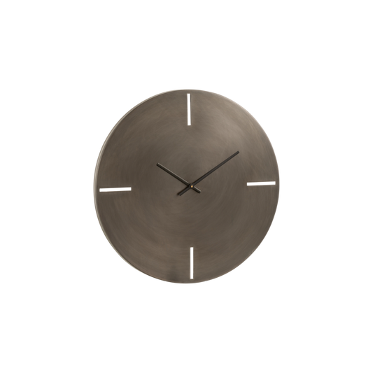 Horloge ronde gris foncé