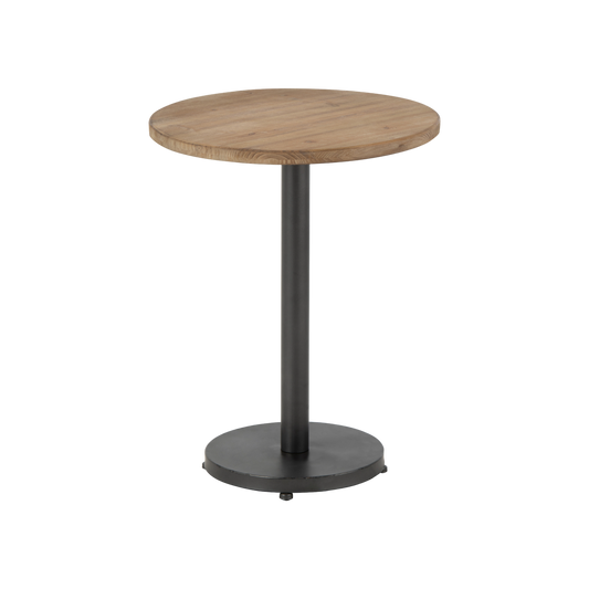 RONDE BIJZETTAFEL VAN METALEN/HOUT