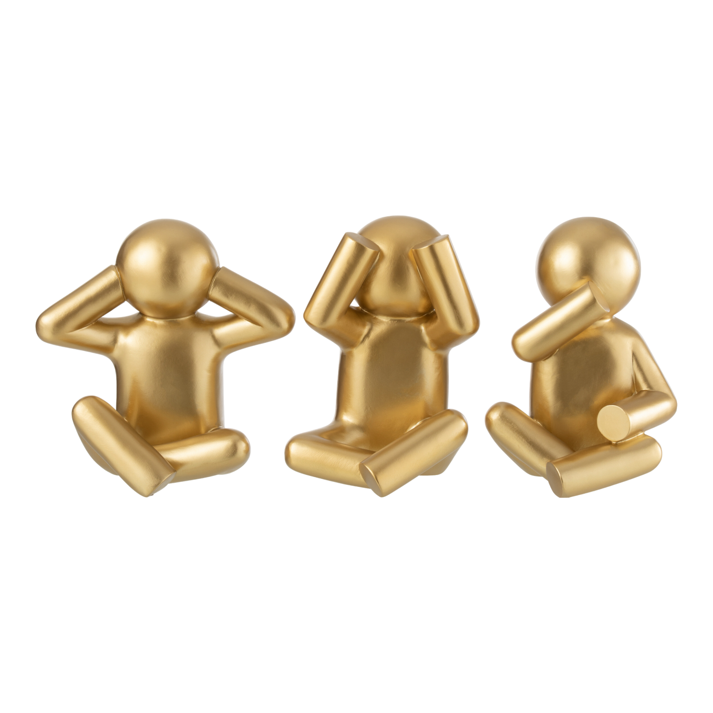 ASSORTIMENT VAN 3 “P’TIT MAURICE” ZITTEN GOUD
