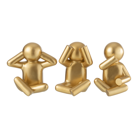 ASSORTIMENT VAN 3 “P’TIT MAURICE” ZITTEN GOUD