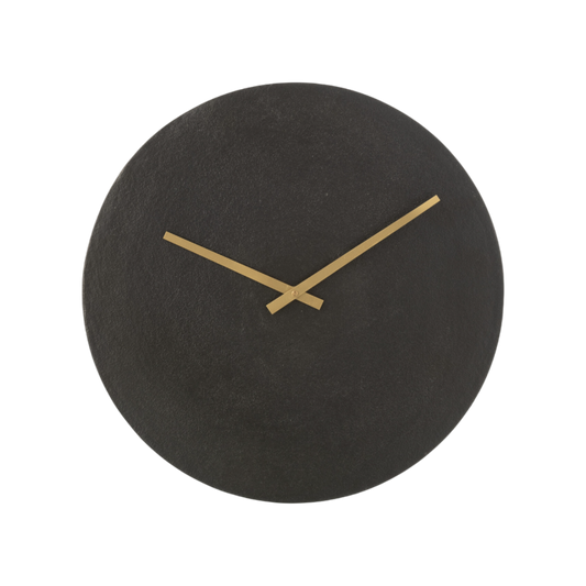 Horloge ronde métal noir