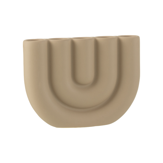Bougeoir arc 5 bougies beige