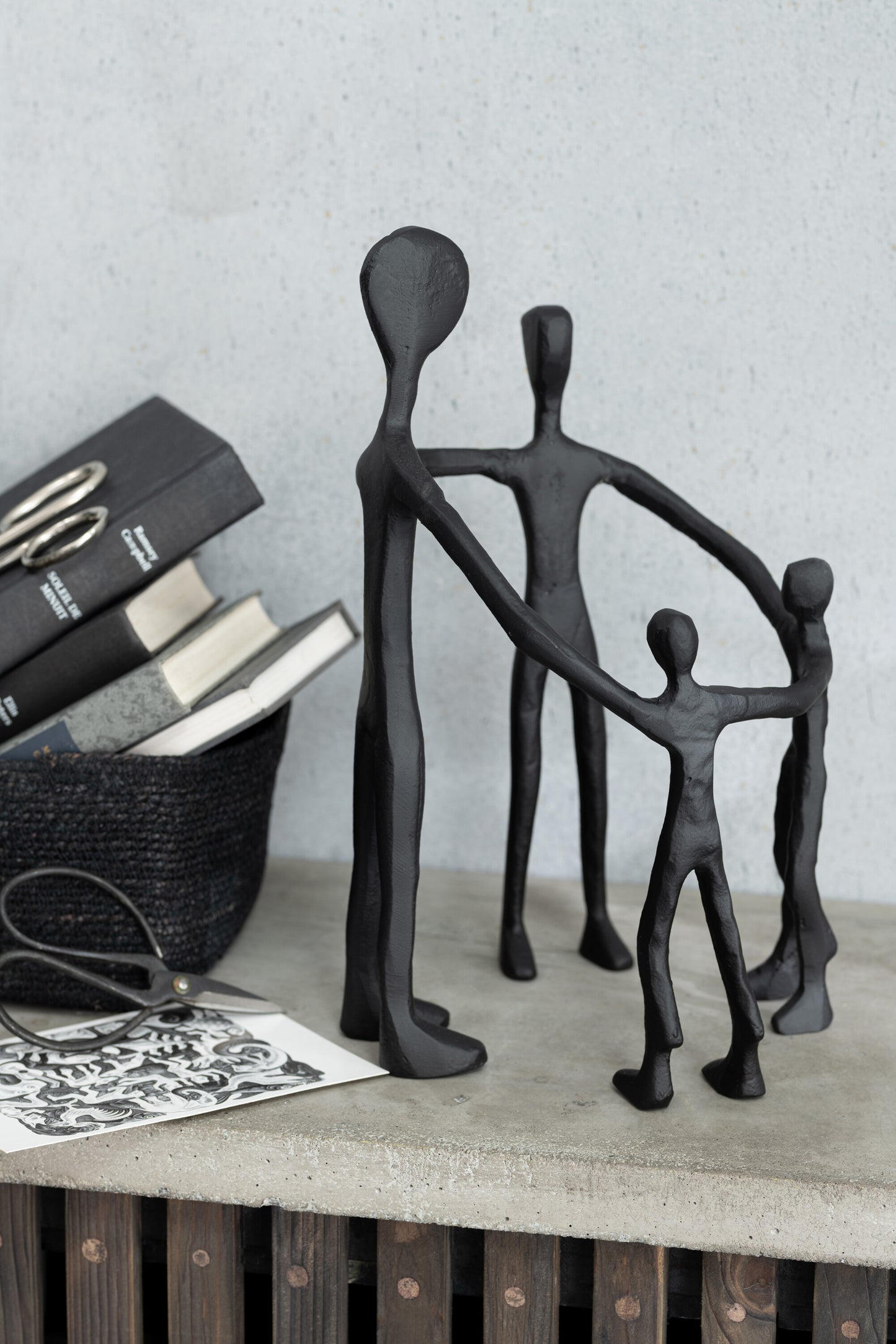 Statue famille cercle
