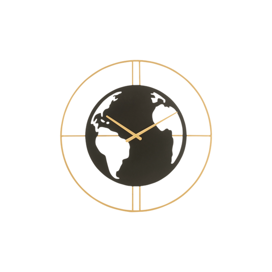 Horloge carte du monde trous noire
