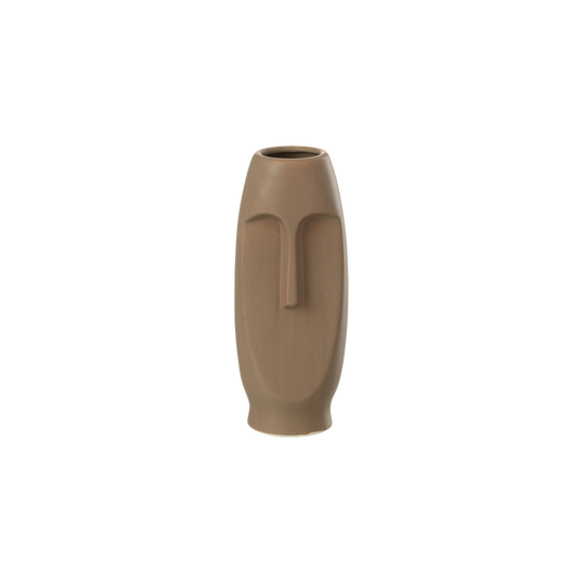 Vase visage terracotta