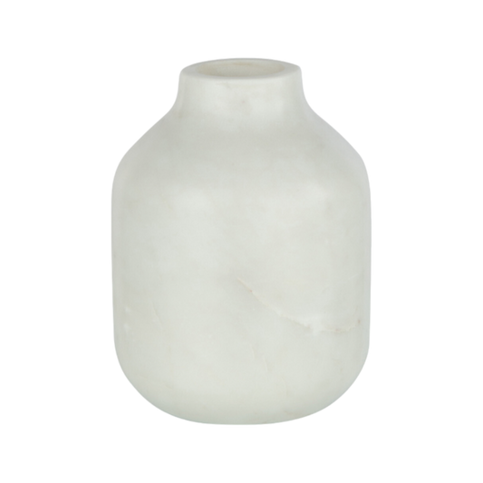 Vase bouteille marbre blanc