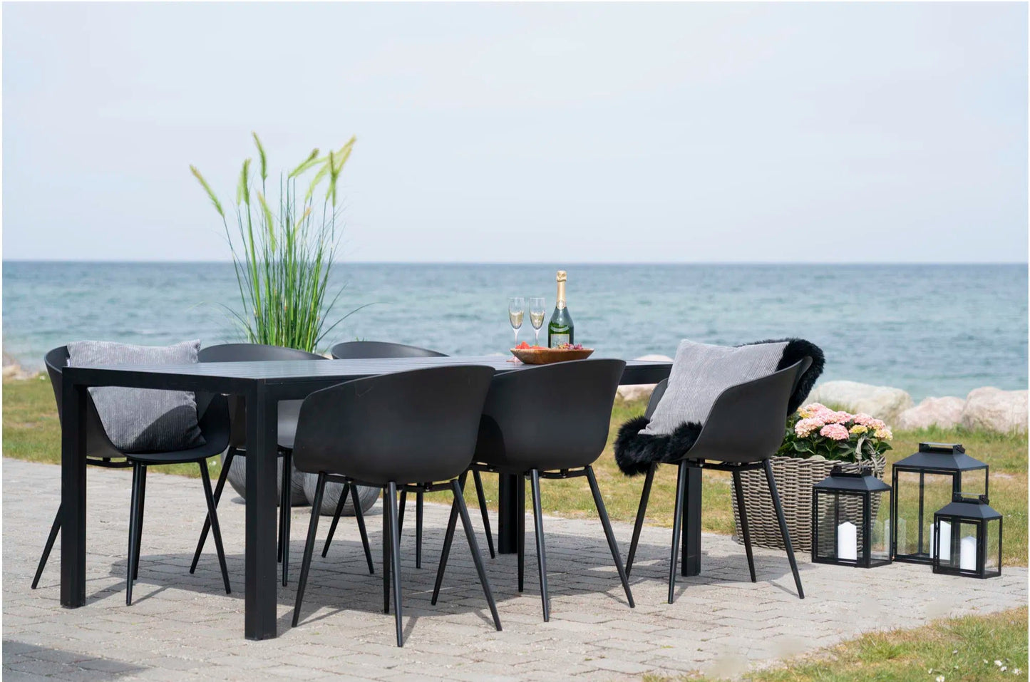 Chaise de jardin Roda (ensemble de 2) Noir