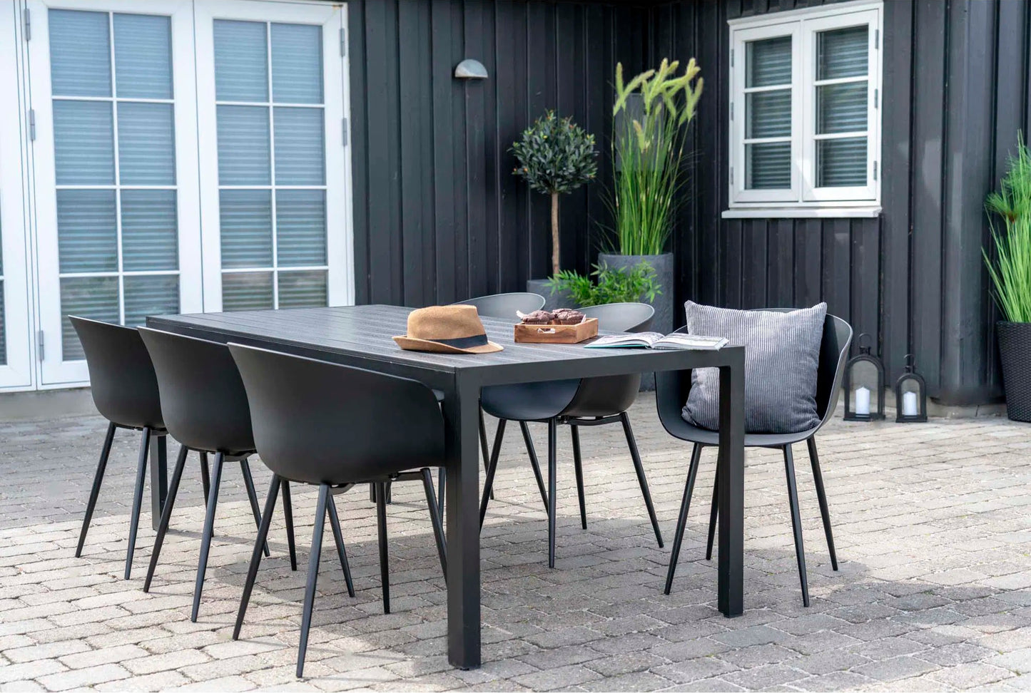 Chaise de jardin Roda (ensemble de 2) Noir