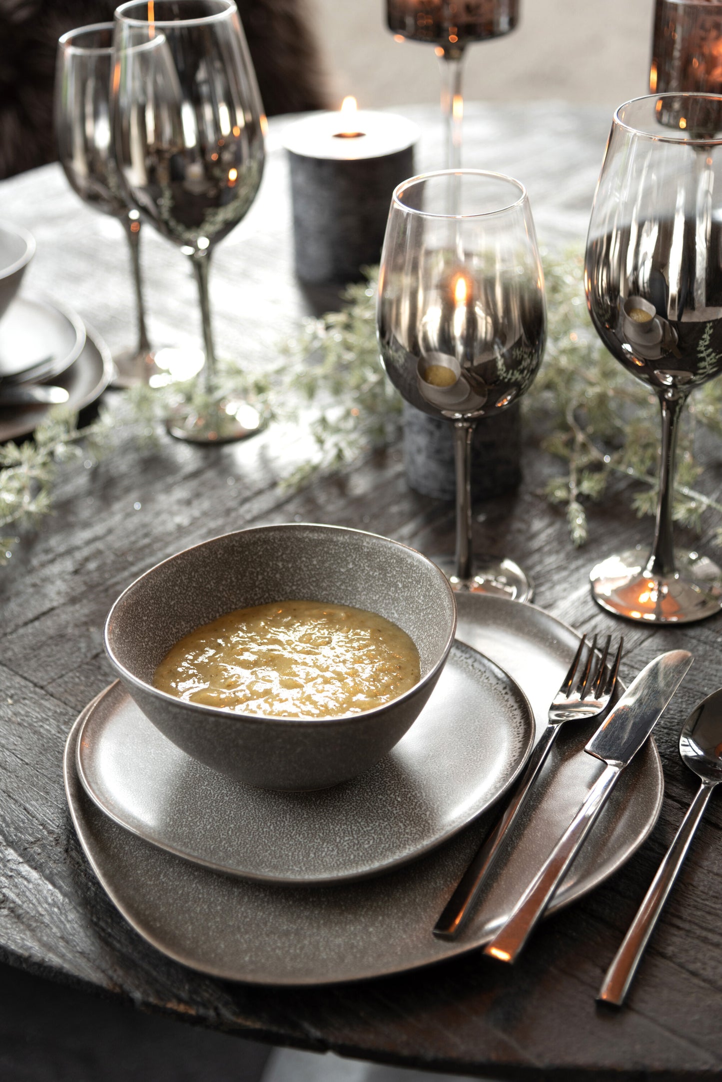 Assiette Louise Marron Medium