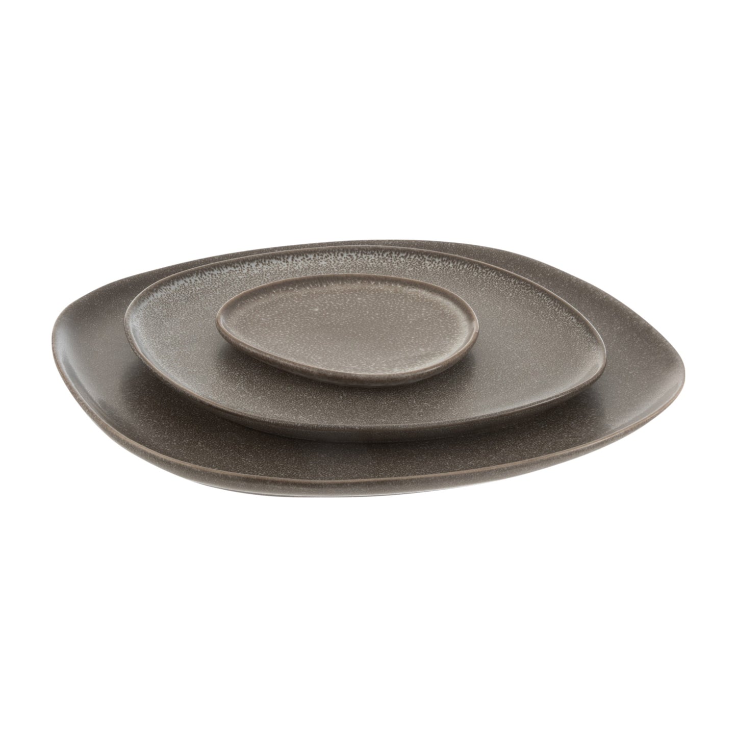 Assiette Louise Marron Large