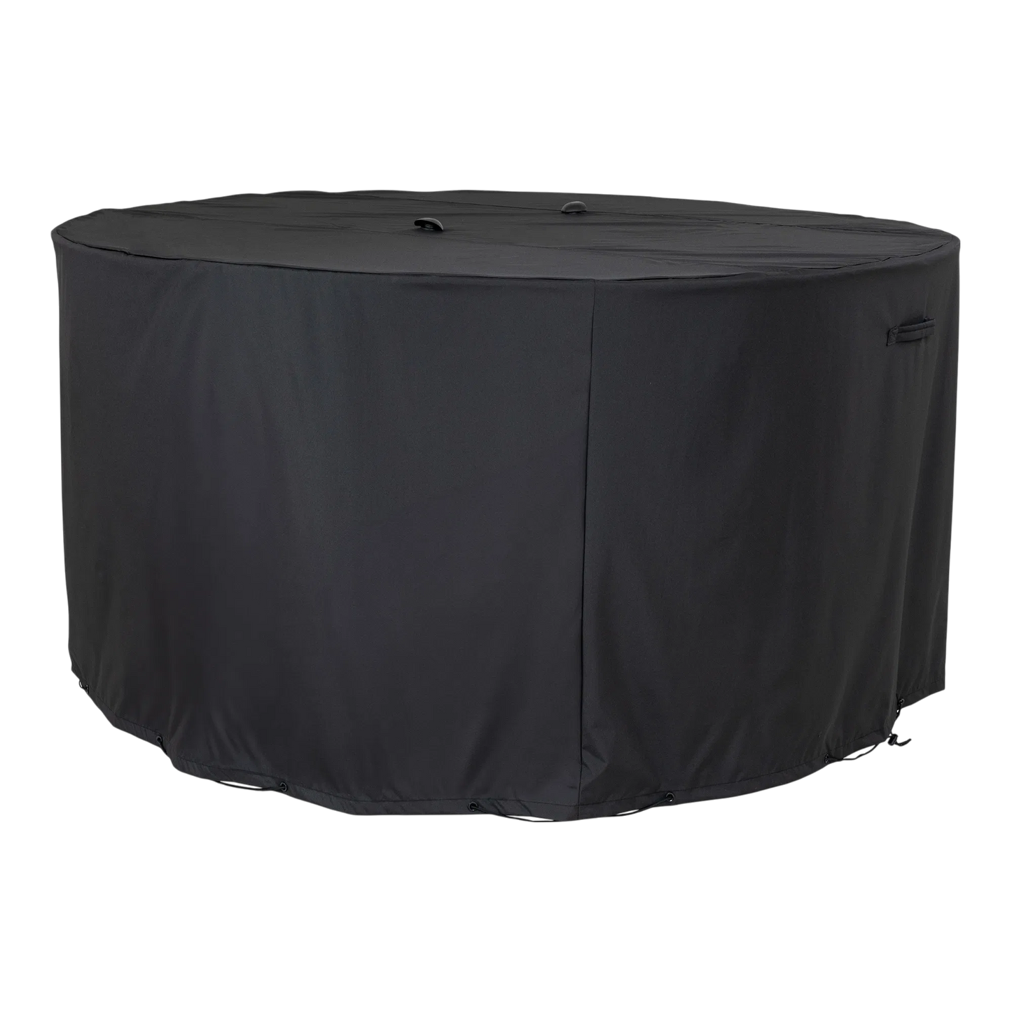 Housse de protection luxe pour table ronde 180 cm avec 4 chaises en polyester noir
