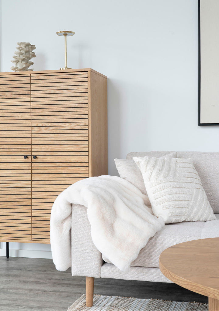 Coussin blanc Albany