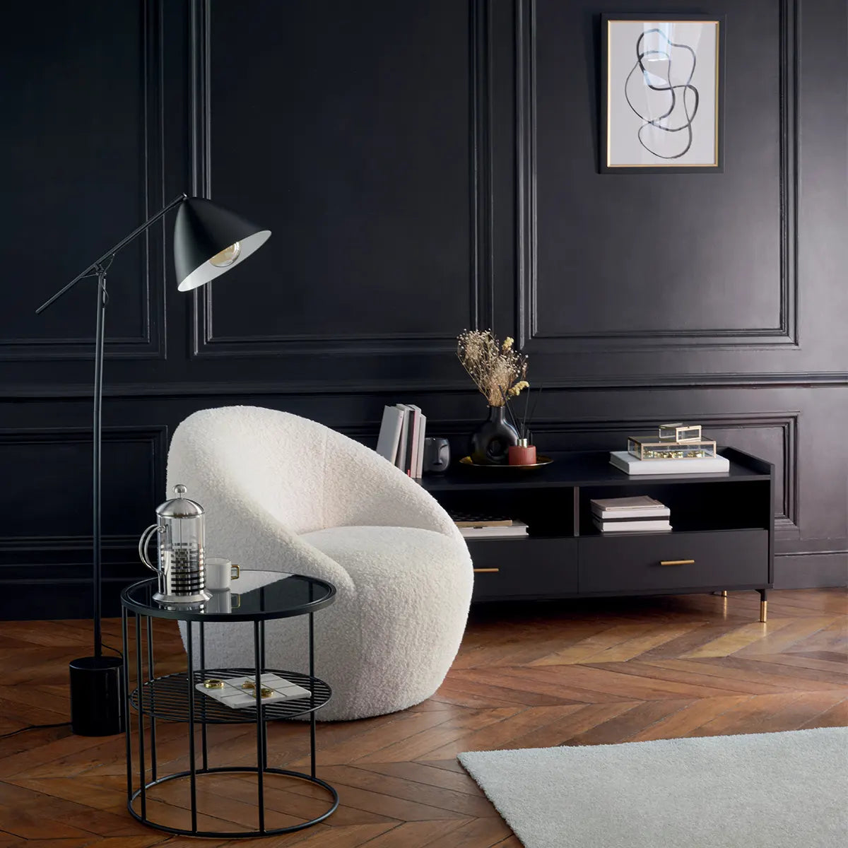 Fauteuil "Romi" bouclette