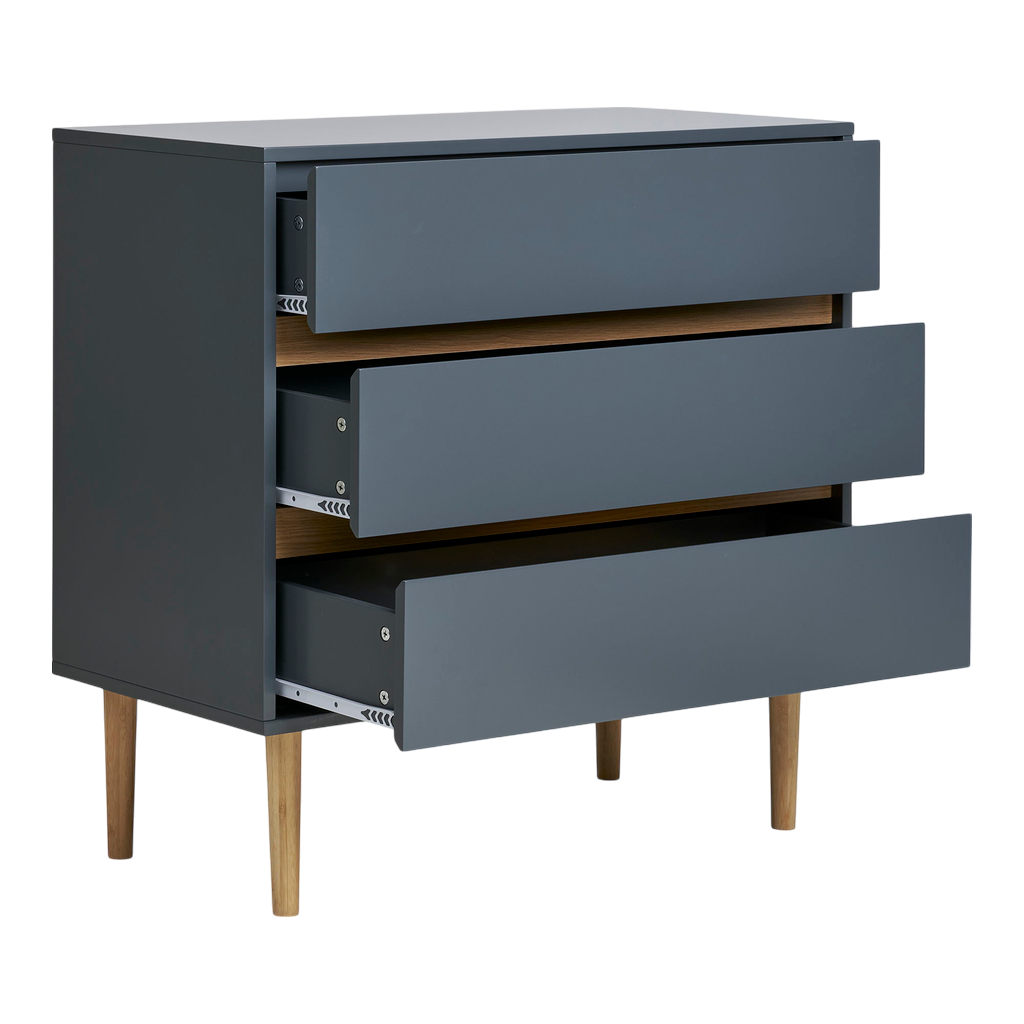 Armoire 3 tiroirs gris foncé Bisley