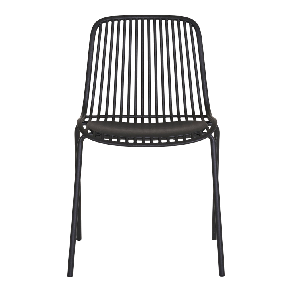 Chaise de jardin Branson (ensemble de 4 chaises) Noir