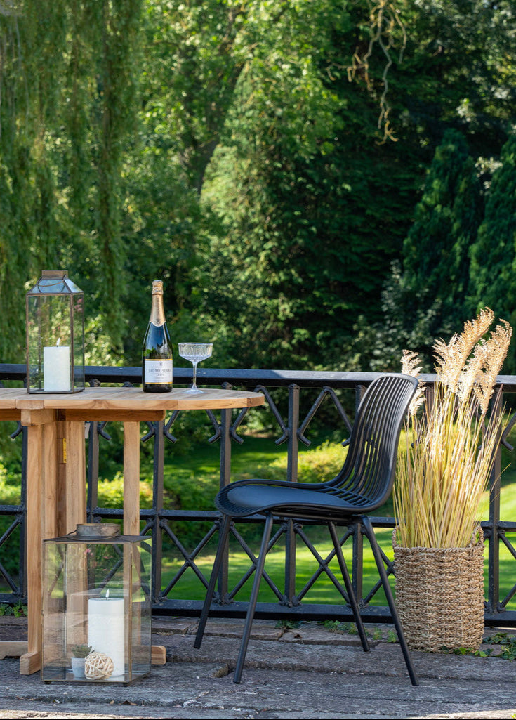 Chaise de jardin Branson (ensemble de 4 chaises) Noir