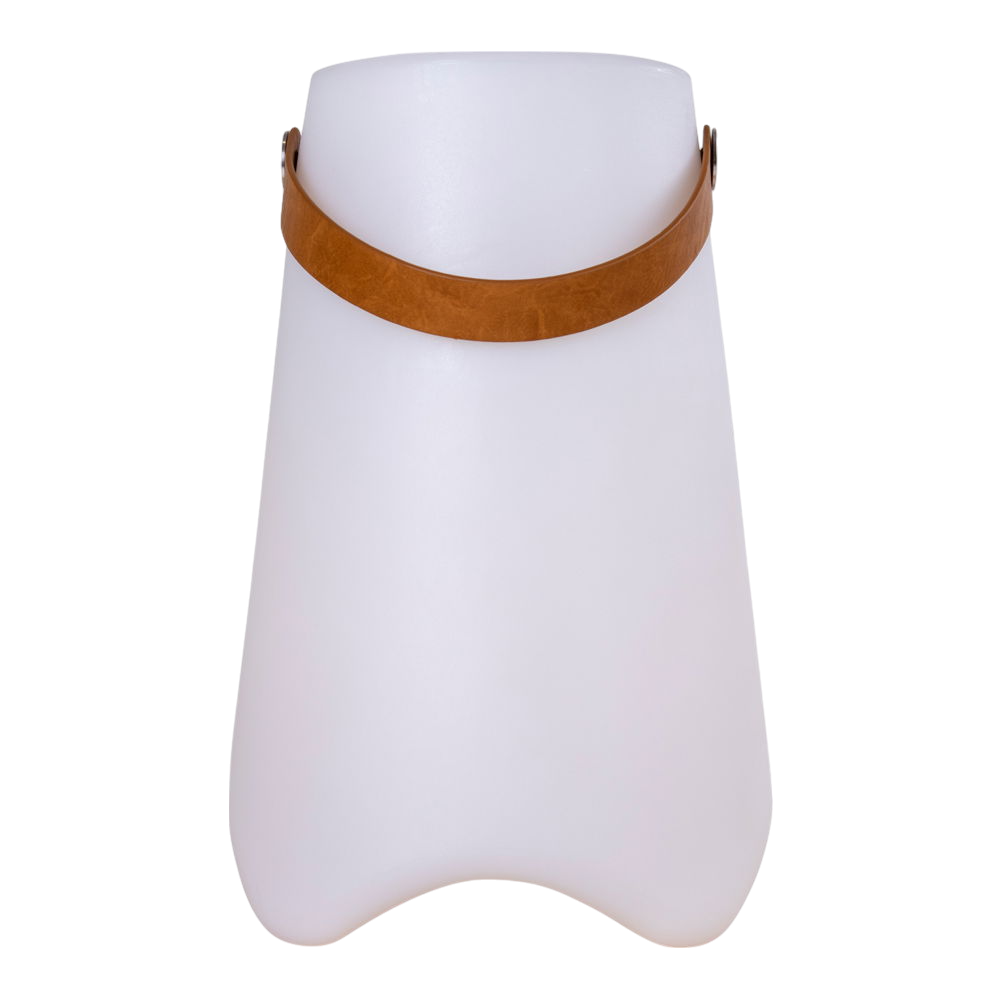 Seau à vin Bristol avec sangle, blanc, rechargeable LED