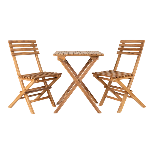 Table et chaise pliable pour l'extérieur naturel