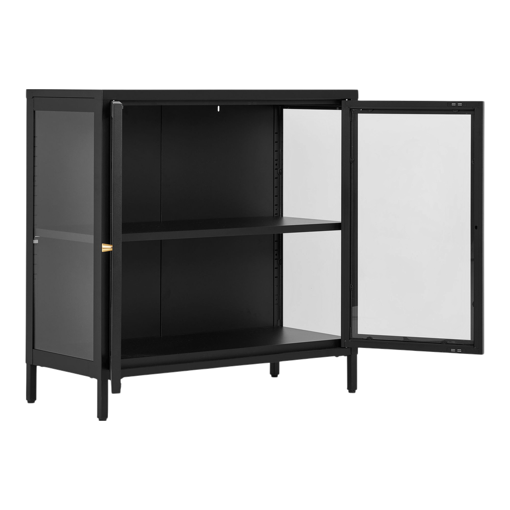 Meuble vitrine noir Dalby