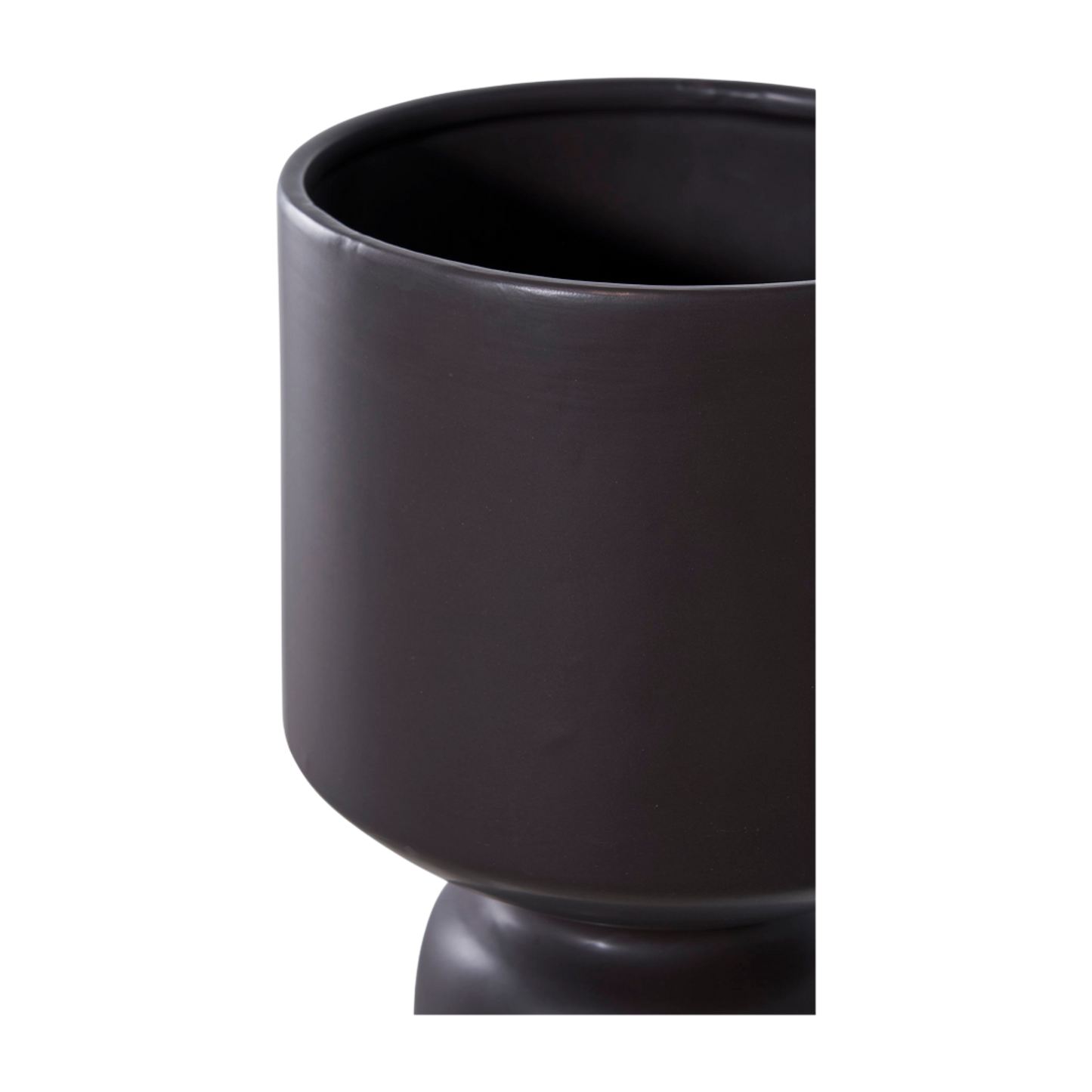 Pot de fleur noir