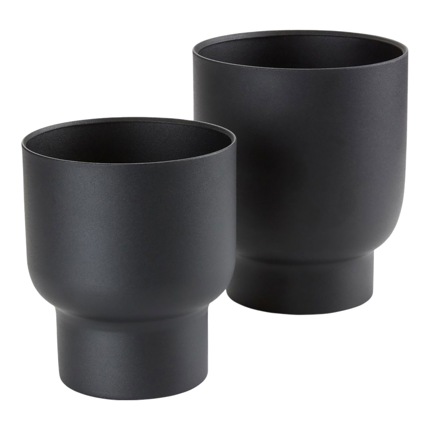 Jardinière en métal noir (lot de 2)