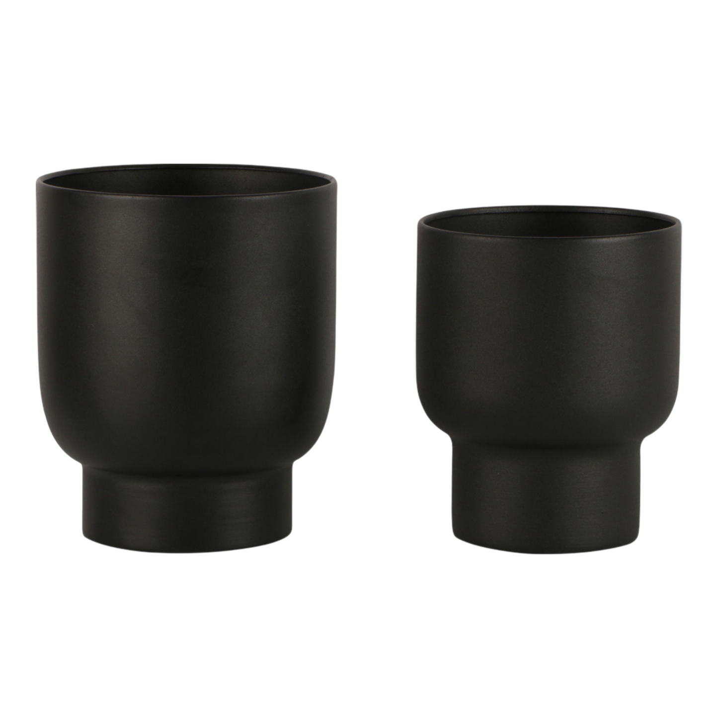 Jardinière en métal noir (lot de 2)