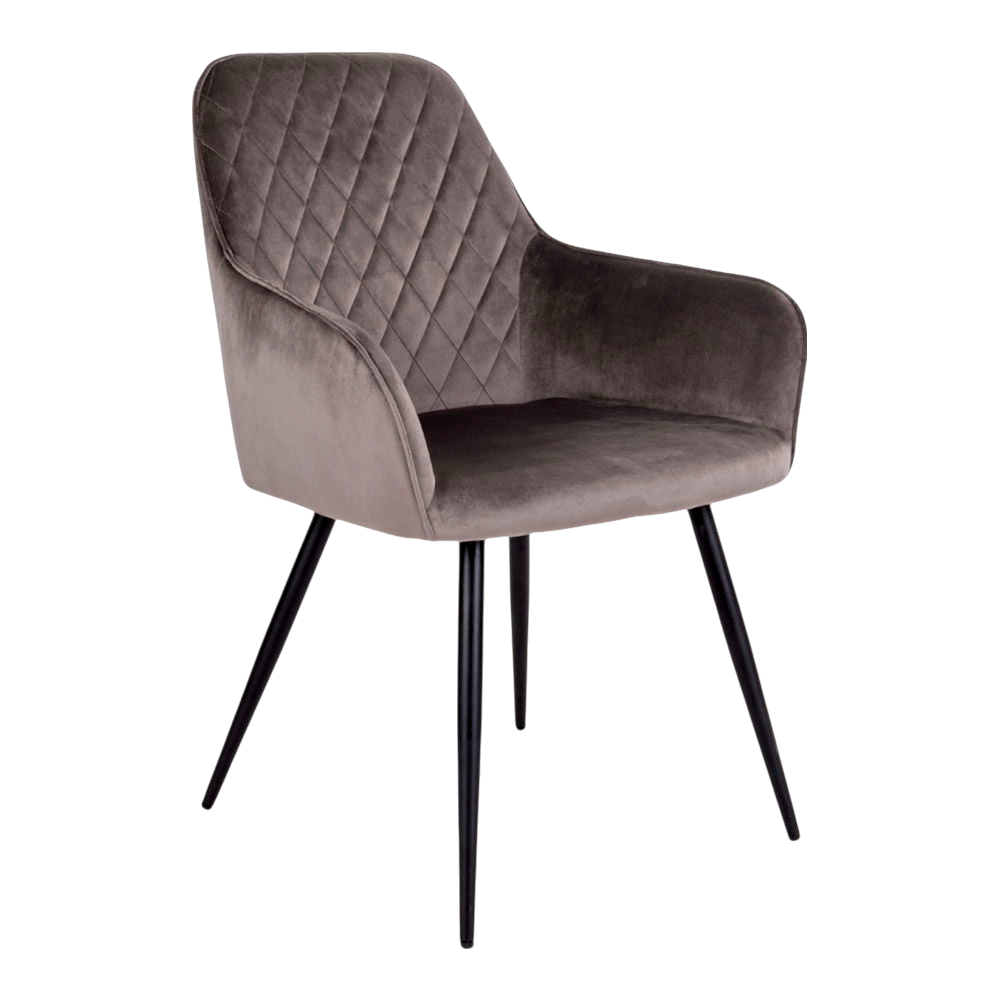 Chaise en velours de salle à manger Harbo (ensemble de 2) marron clair
