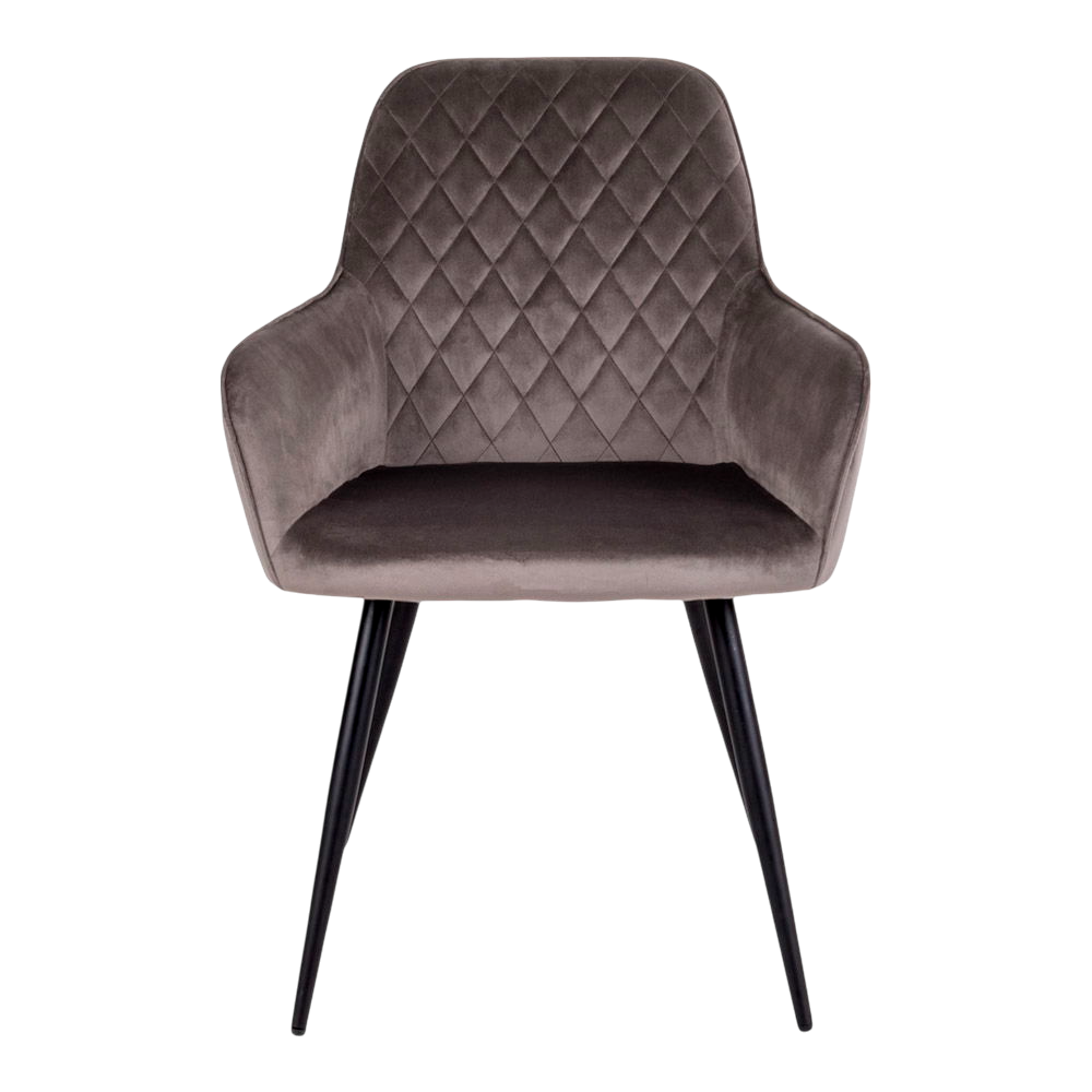 Chaise en velours de salle à manger Harbo (ensemble de 2) marron clair