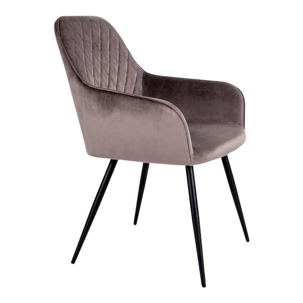 Chaise en velours de salle à manger Harbo (ensemble de 2) marron clair