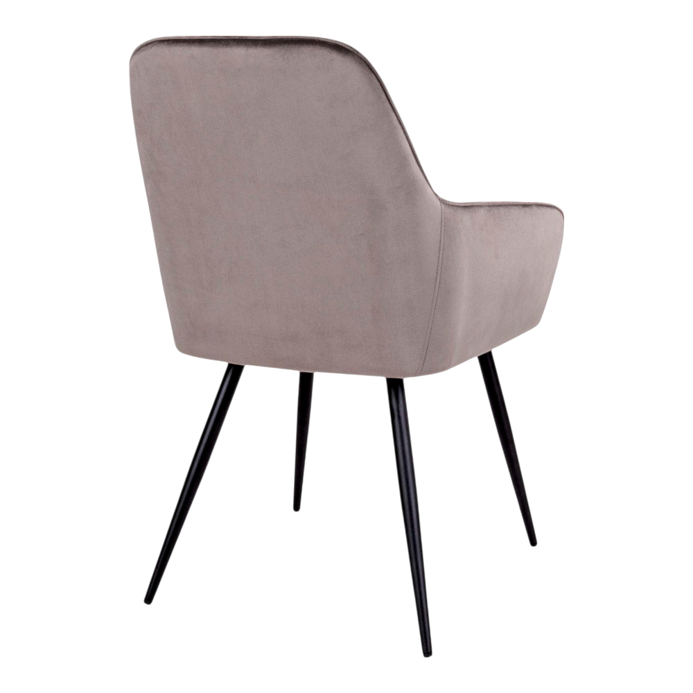 Chaise en velours de salle à manger Harbo (ensemble de 2) marron clair