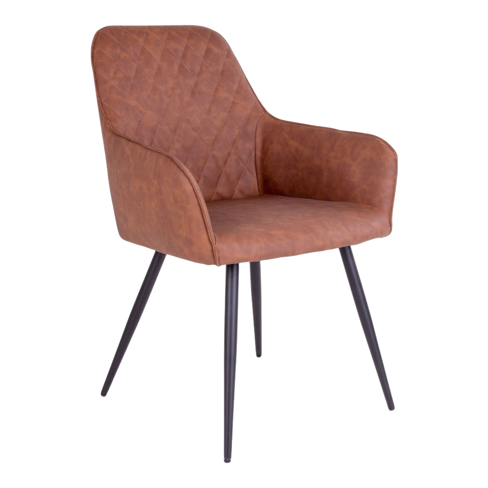 Chaise vintage de salle à manger Harbo (ensemble de 2) marron