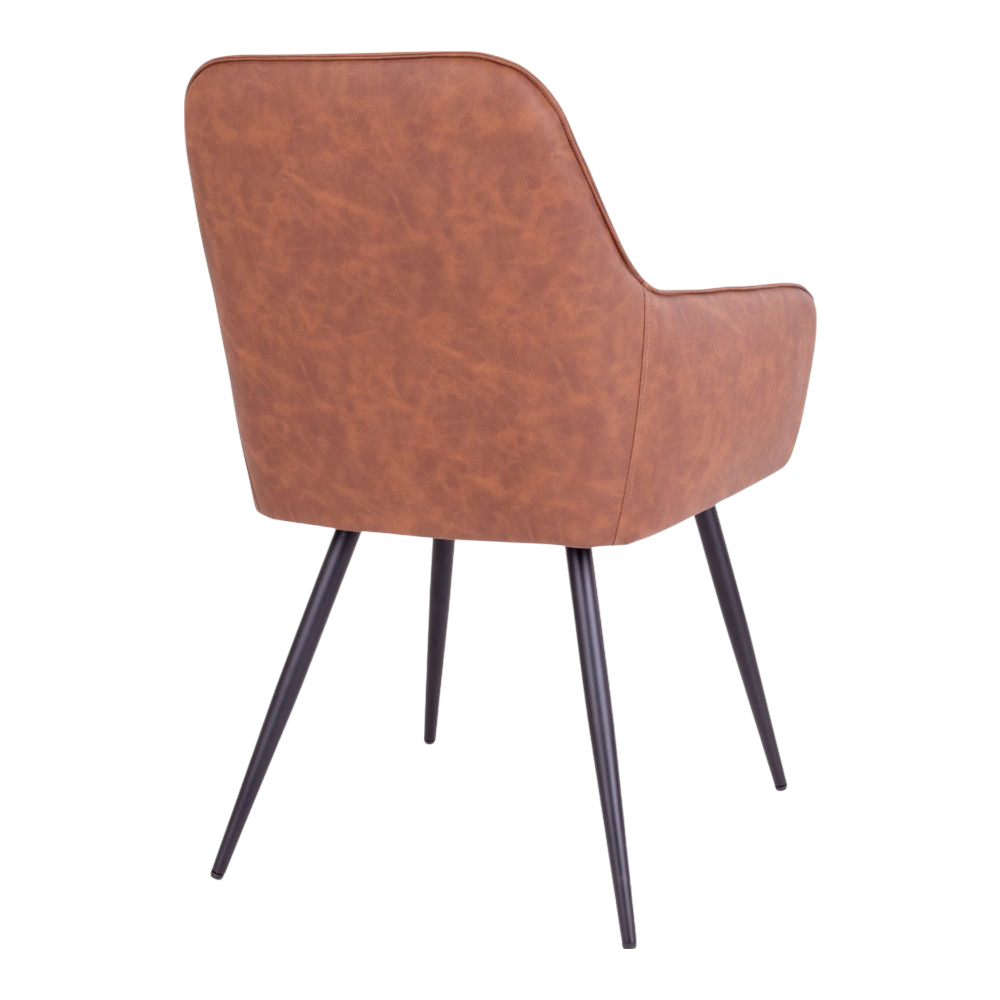 Chaise vintage de salle à manger Harbo (ensemble de 2) marron
