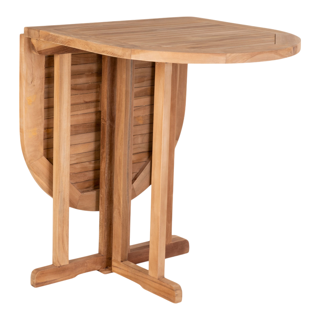 Table d'extérieur pliable Huelva naturel 120x60x75 cm