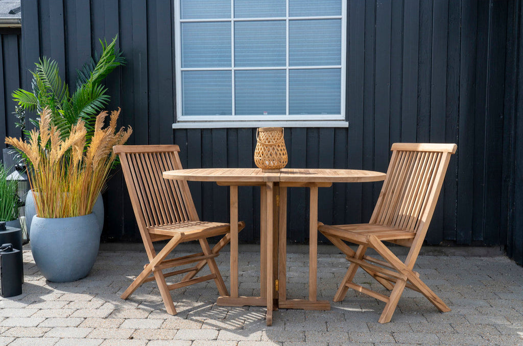 Table d'extérieur pliable Huelva naturel 120x60x75 cm