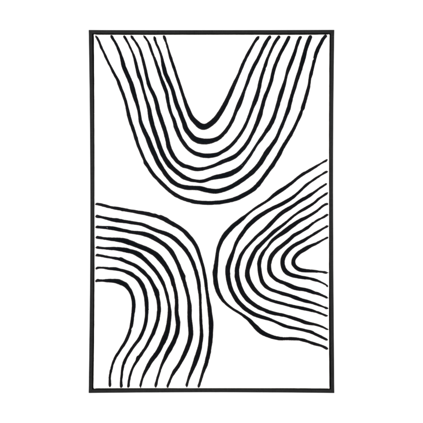 Impression sur toile noire et beige Lipari