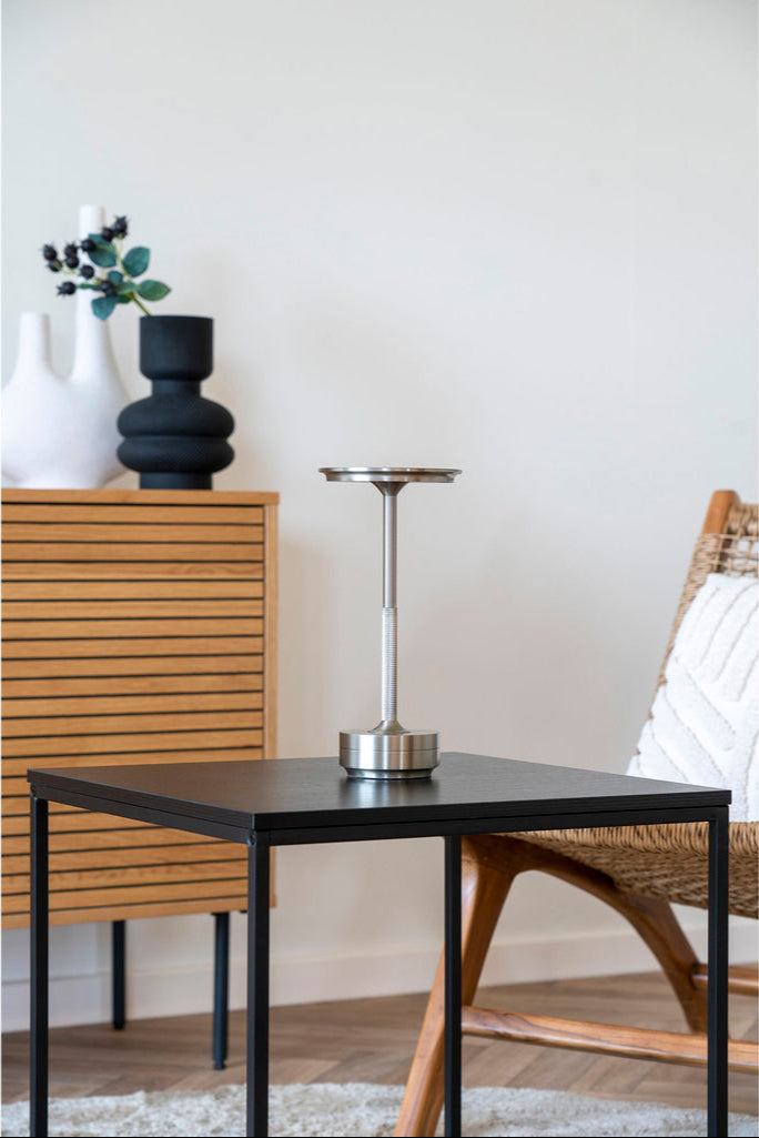 Lampe de table, LED rechargeable Lyneham argent