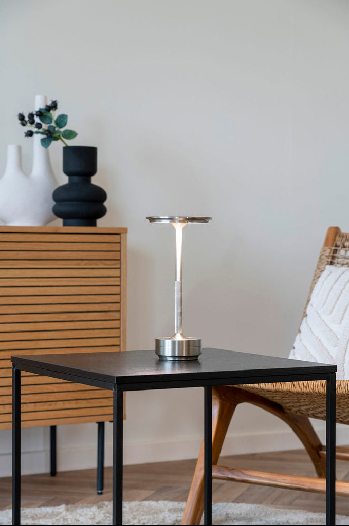 Lampe de table, LED rechargeable Lyneham argent