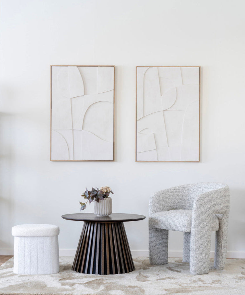 Pouf blanc Medford