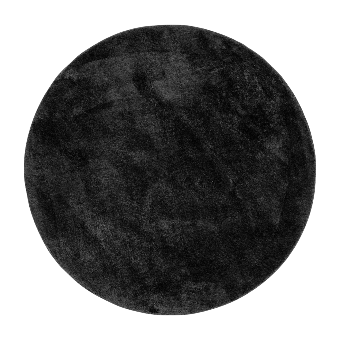 Tapis rond gris foncé Miami