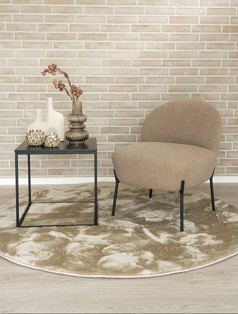 Tapis rond sable Miami