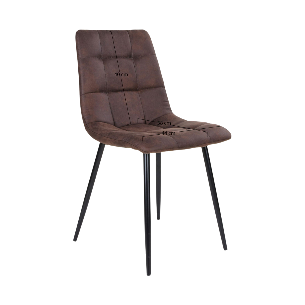 Chaise de salle à manger Middelfart (ensemble de 2) marron