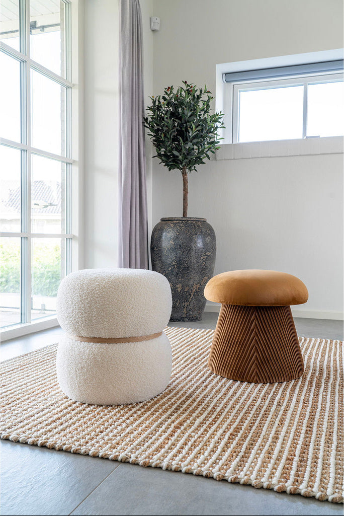 Pouf blanc Milford