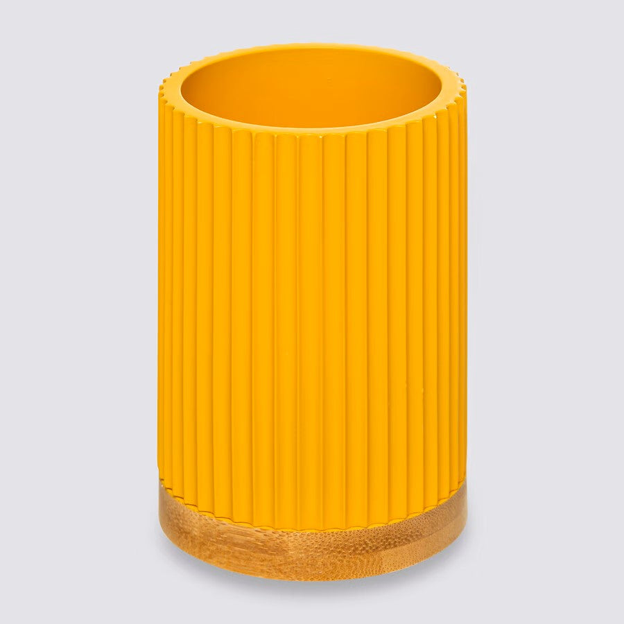 Pot à brosses à dents, Jaune moutarde