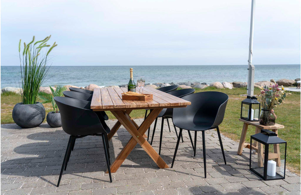 Chaise de jardin Roda (ensemble de 2) Noir