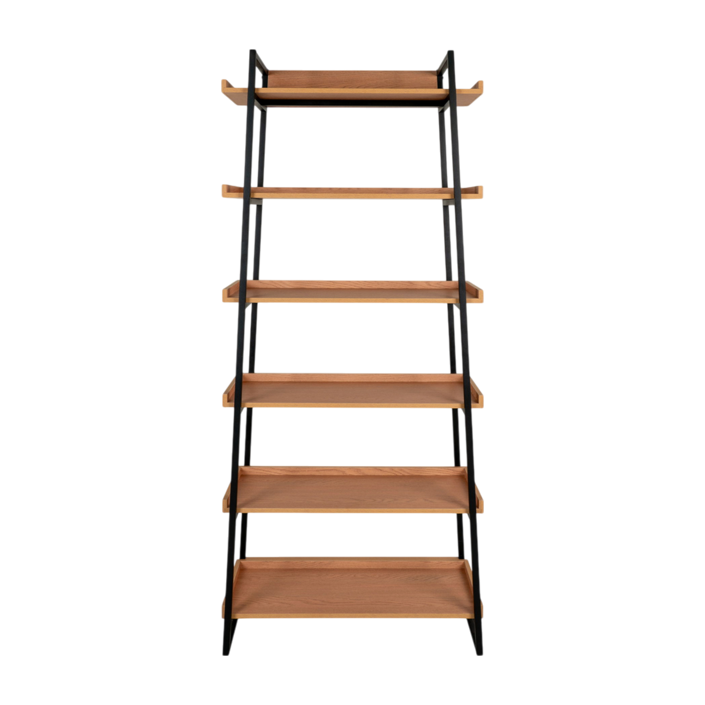 Bibliothèque noir et naturelle à 6 planches Sakai